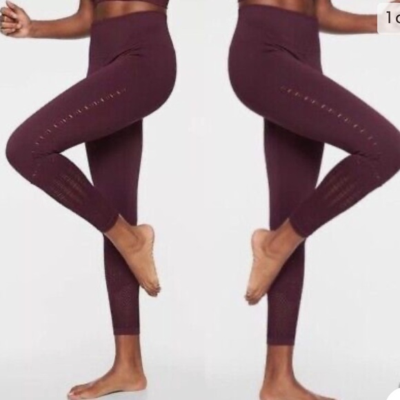 Athleta Pants - Athleta Halasana Seamless Leggings Aubergine
